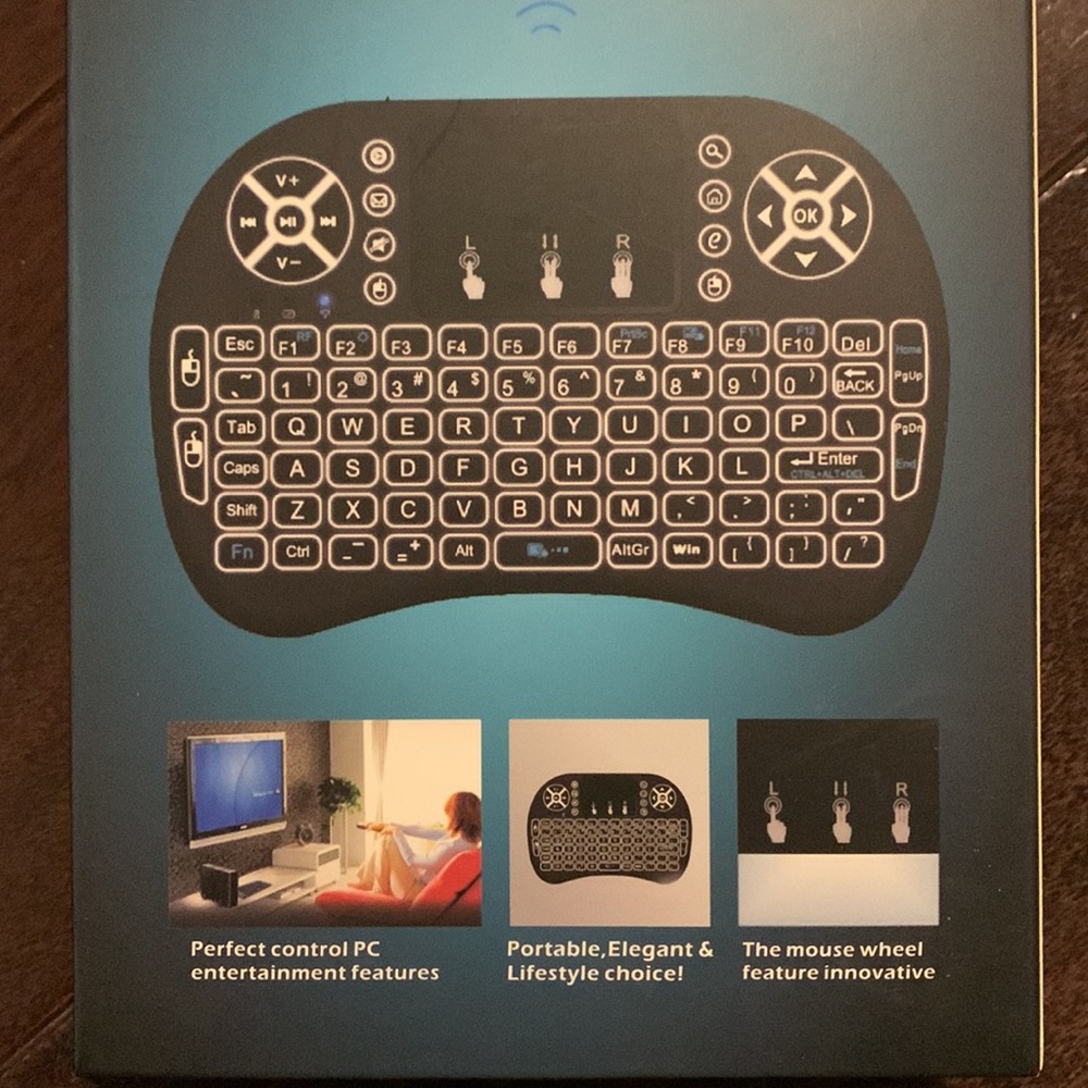 New In Box Backlit Mini Wireless Keyboard Mouse Combo - Picture 5 of 5